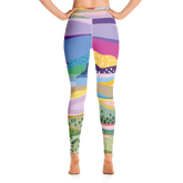 High Waist Yoga Leggings in Summer Afternoon